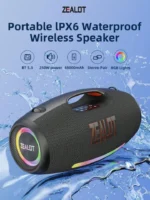 Portable wireless speaker with powerful bass and 3D surround sound